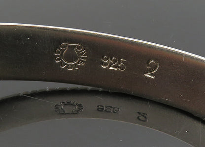JEAN DUVOISIN 925 Sterling Silver  Vintage Modernist Bangle Bracelet  BT9060
