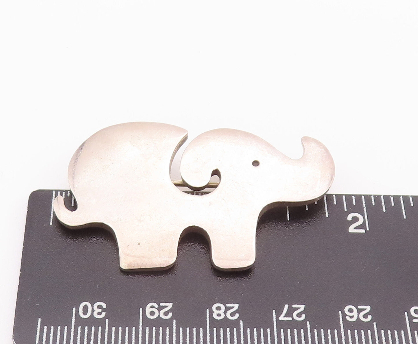 925 Sterling Silver Vintage Brooch Pin MEXICO Solid Cutout Elephant  BP10738