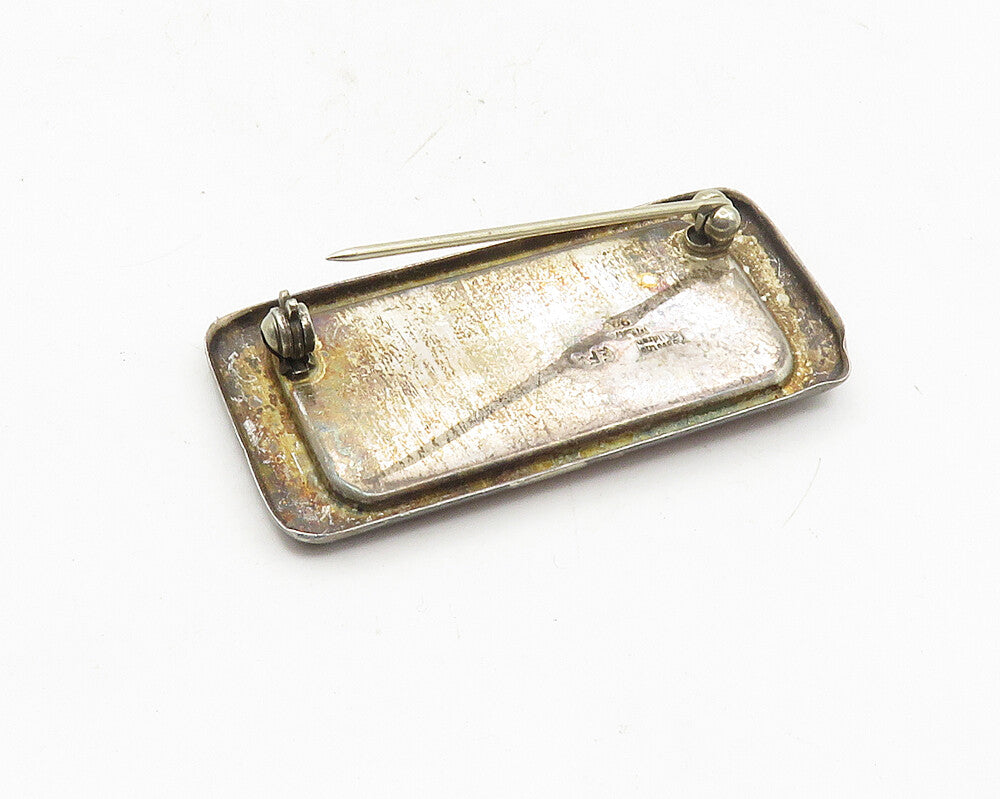 EFS MEXICO 925 Silver  Vintage People Holding Hands Art Brooch Pin  BP4014