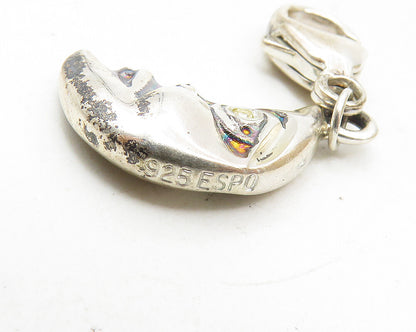 ESPO 925 Sterling Silver  Vintage Topaz Accented Moon Face Pendant  PT7652