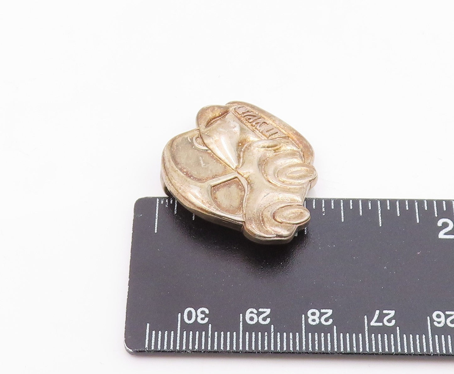 PRASCHNIK ISRAEL 925 Silver  Vintage Buggy Car Hebrew Writing Pendant  PT14583
