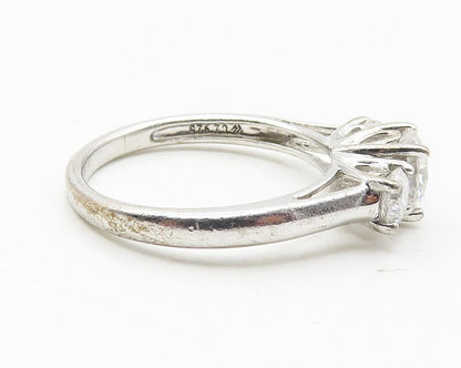925 Sterling Silver  Cubic Zirconia Graduated Shiny Band Ring Sz 7  RG11575