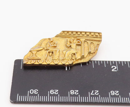 925 Sterling Silver Vintage Brooch Pin Gold Plated NORWAY Storytellers BP12230