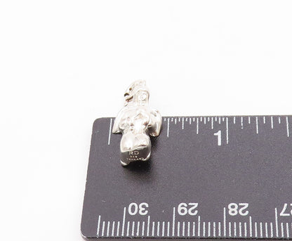 925 Sterling Silver Vintage Pendant 3D Guardian Angel Pendant with Clasp PT24876