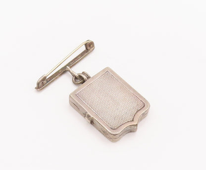 925 Sterling Silver Vintage Brooch Pin Antique Photo Locket (OPENS)  BP10727