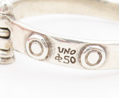 UNO DE 5O 925 Silver Vintage Screw Hinge Nut Bolt Design Bracelet  BT9891