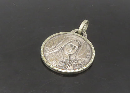 925 Sterling Silver  Vintage Saint Theresa Basilica Souvenir Pendant  PT18107