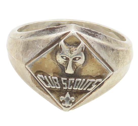 925 Sterling Silver  Vintage Boy Scouts Of America Band Ring Sz 5   RG19542