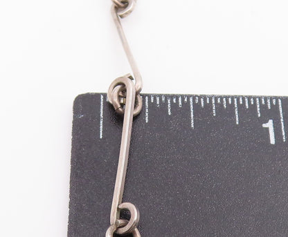925 Sterling Silver Vintage Necklace Openwork Geometric Lattice Drop  NE4936