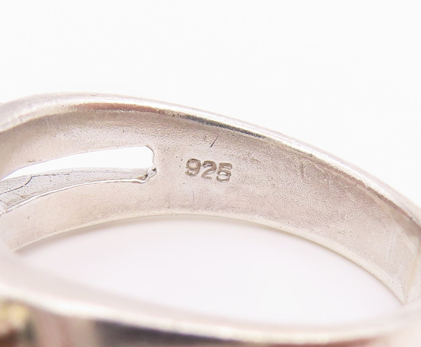 925 Sterling Silver Vintage Ring Two Tone Cross Stitch Band  Sz 10  RG34506