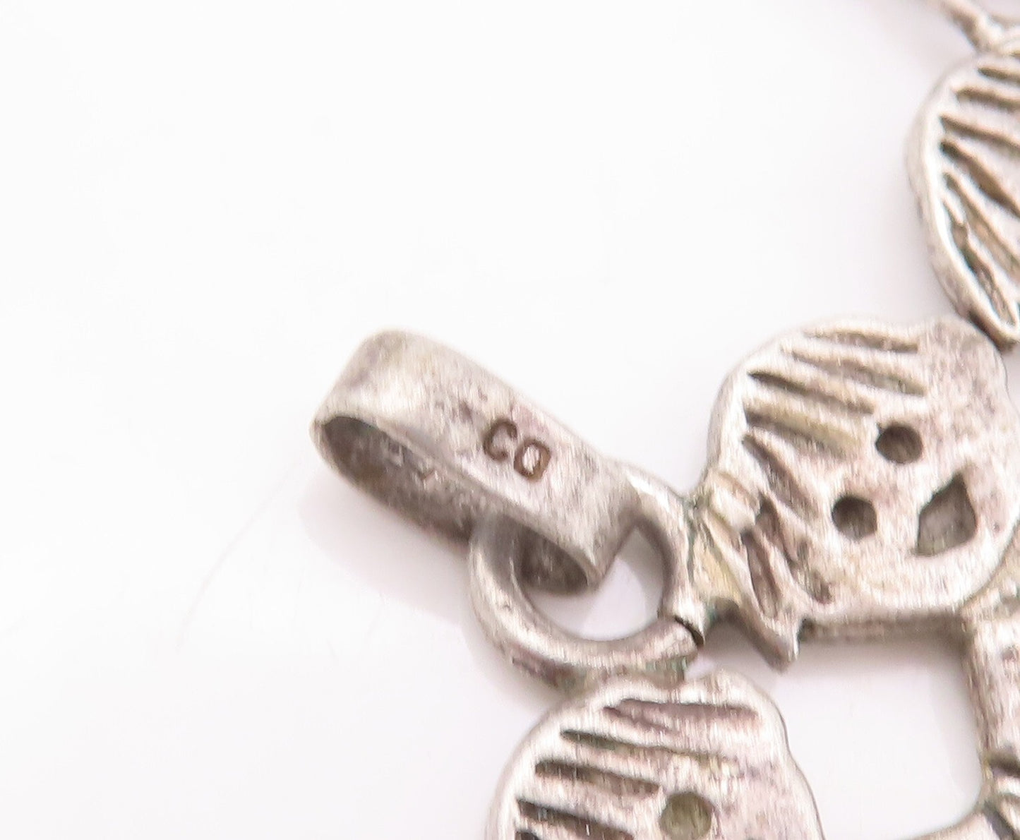 925 Sterling Silver Vintage Pendant Happy Children Holding Hands  PT23424