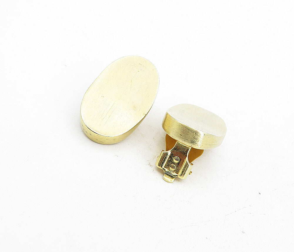 925 Sterling Silver   Vintage Gold Plated Non Pierce Drop Earrings  EG4367