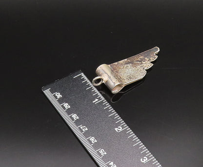 MIDDLE EAST 925 Sterling Silver Vintage Abstract Wavy Ends Pendant  PT21828