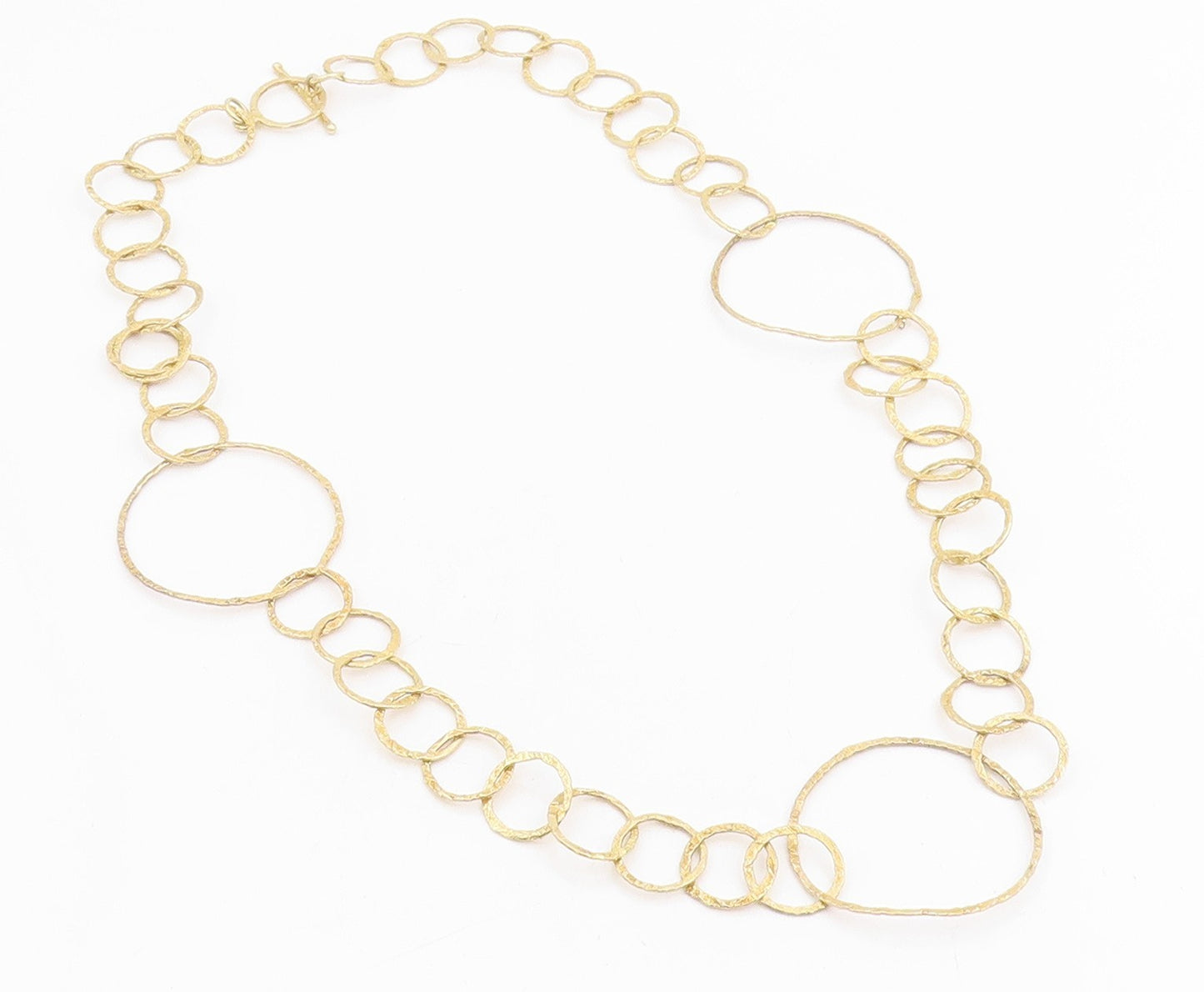 925 Sterling Silver Vintage Necklace Gold Plated Interlocking Circles  NE4765