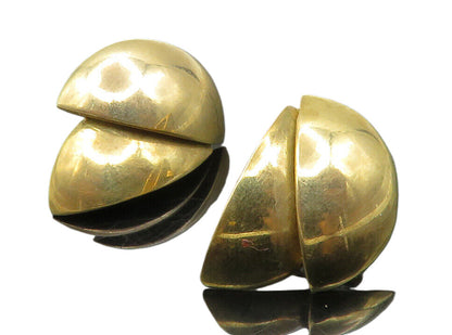 JULIETT 925 Sterling Silver  Vintage Shiny Gold Plated Drop Earrings  EG6958