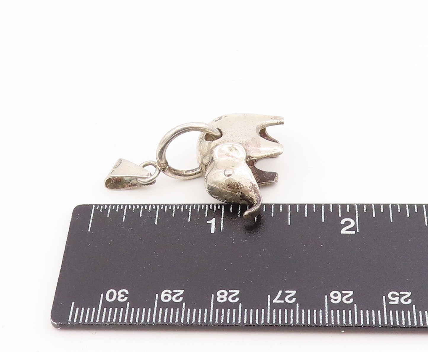925 Sterling Silver Vintage Pendant Lucky Majestic Elephant Figurine  PT25606