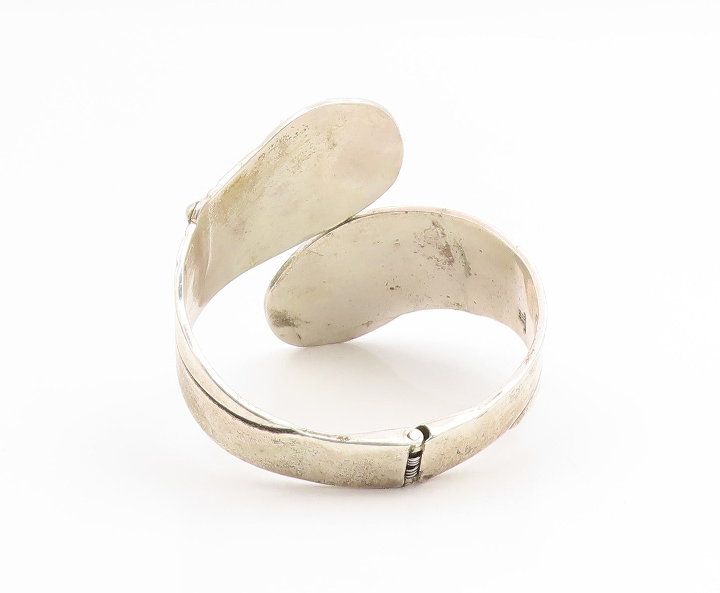 925 Sterling Silver Vintage Bracelet MEXICO HOB Modernist Swirl Bypass  BT11912