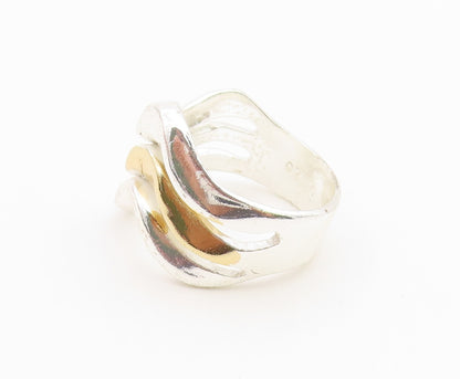 925 Sterling Silver Vintage Ring SILPADA Two Tone Classic Wave  Sz 6.5  RG36767