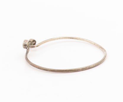 18k Gold & 925 Sterling Silver Vintage Bracelet TIFFANY Dual Love Heart  BT11513