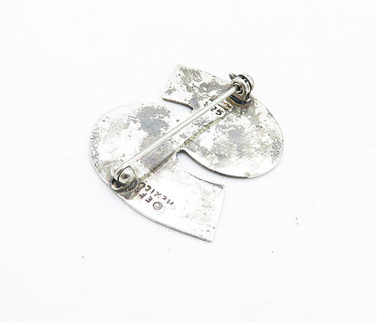 MEXICO 925 Sterling Silver  Vintage Happy Children S Initial Brooch Pin BP2630