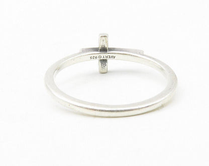 AVERY 925 Sterling Silver  Vintage Religious Cross Band Ring Sz 7.5  RG12721
