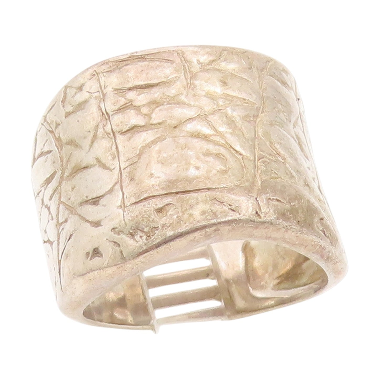 925 Sterling Silver Vintage Ring SILPADA Etched Statement Band  Sz 9.5  RG34761