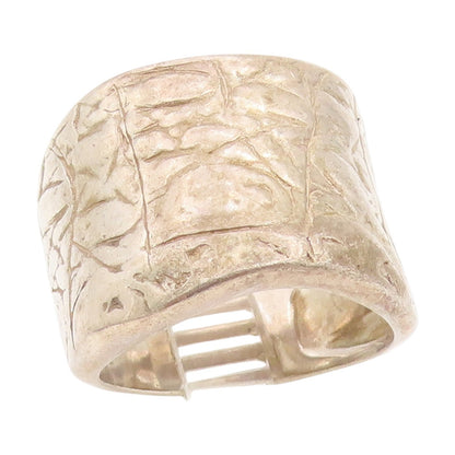925 Sterling Silver Vintage Ring SILPADA Etched Statement Band  Sz 9.5  RG34761