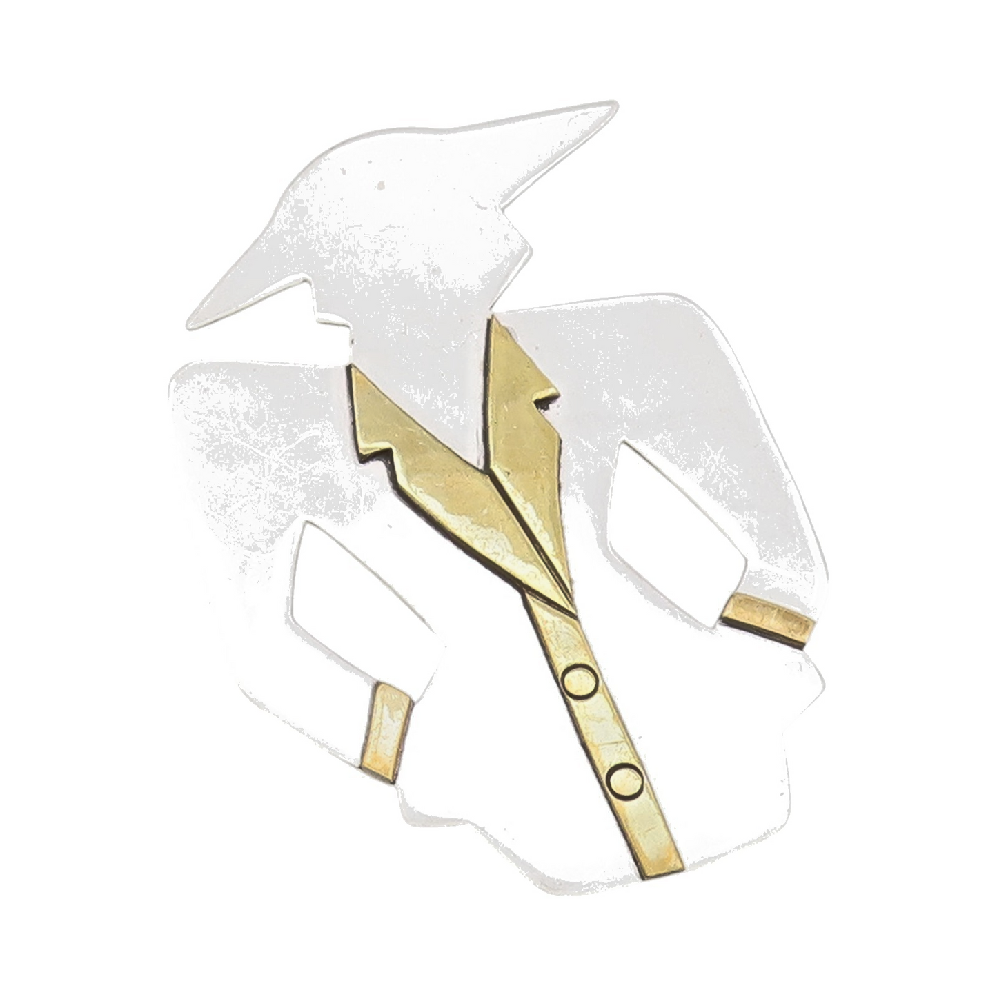 925 Sterling Silver Vintage Brooch MEXICO Classy Lady Figure Cutout  BP11664