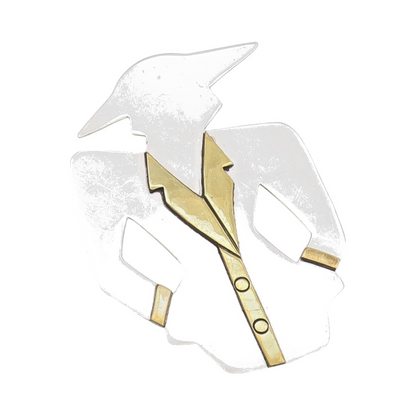 925 Sterling Silver Vintage Brooch MEXICO Classy Lady Figure Cutout  BP11664