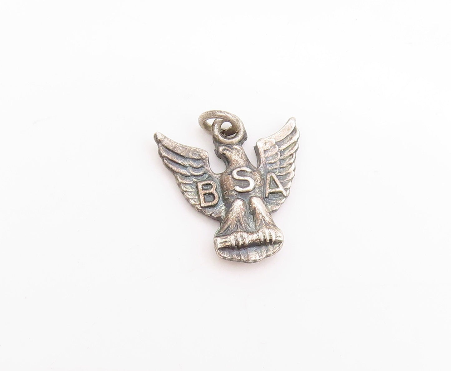925 Sterling Silver Vintage Pendant BSA Eagle Emblem Of Achievement  PT25008