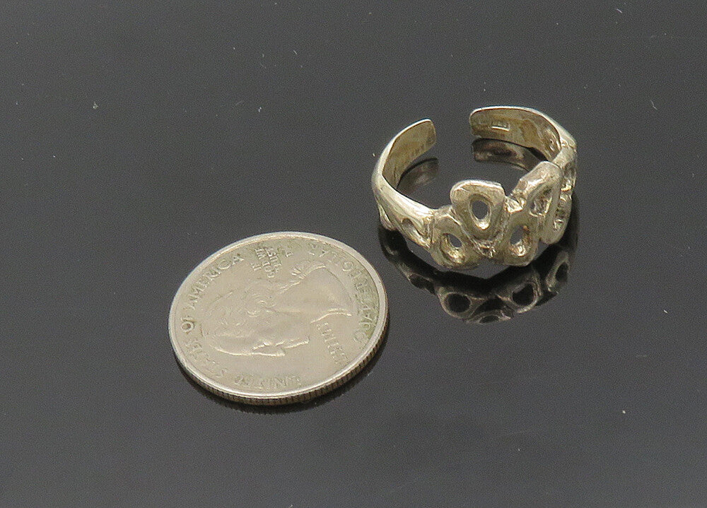 925 Sterling Silver Shiny Year 2000 New Millennium Band Ring Sz 9  RG20611