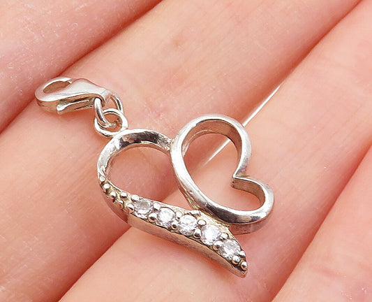 925 Sterling Silver  Vintage Petite Topaz Open Butterfly Motif Pendant  PT3860