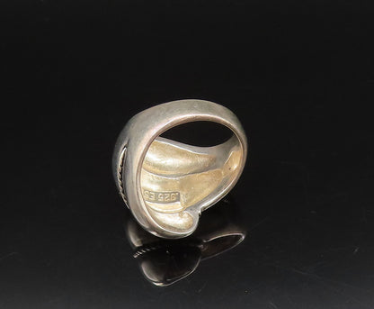 ESPO SIG 925 Sterling Silver Vintage Scalloped Rope Twist Dome Ring Sz 8 RG26063
