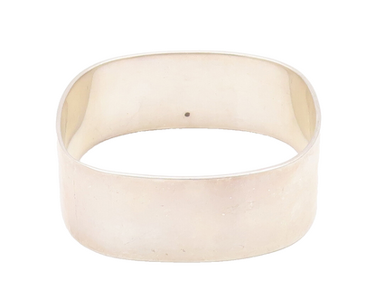 925 Sterling Silver Vintage Bracelet VERSANI Minimalist Square Bangle  BT10454