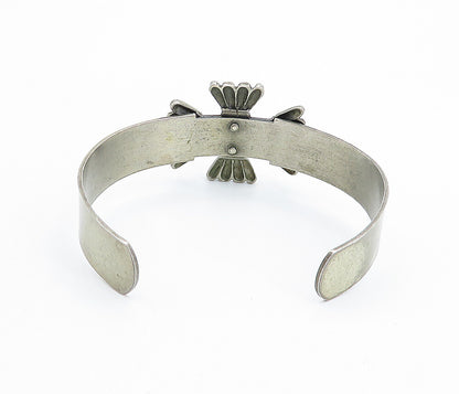 WELLS 925 Sterling Silver  Vintage Fluted Detail Smooth Cuff Bracelet  BT1830
