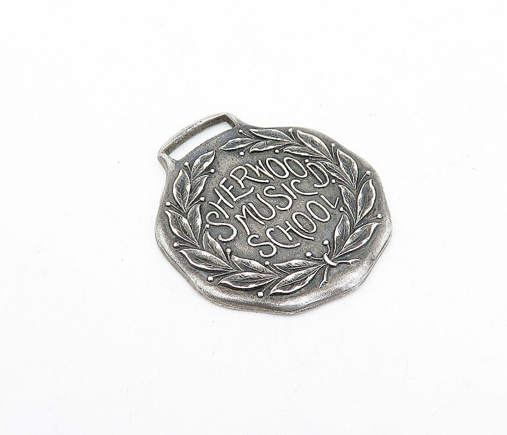 A.L. WILLIAMS & CO. CHICAGO 925 Silver  Vintage Music School Pendant  PT2917