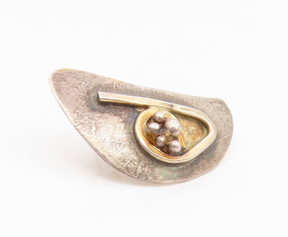 925 Sterling Silver Vintage Earrings DE LILLO Bold Crescent Moon Studs  EG14176