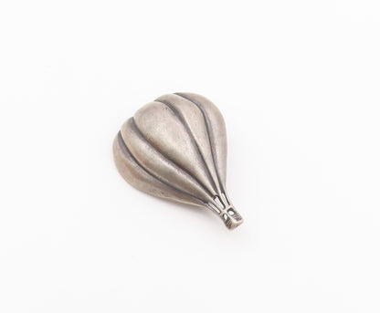 925 Sterling Silver  Vintage Dark Tone Hot Air Balloon Brooch Pin  BP8527
