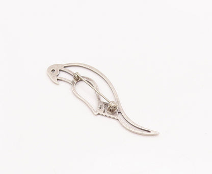 925 Sterling Silver Vintage Brooch Pin Cutout Bird Stencil  BP10882