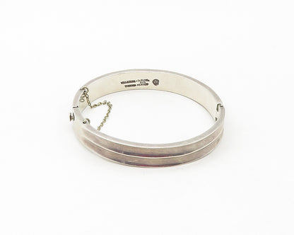 ALFRED VILLASANA MEXICO 925 Sterling Silver Vintage Hinge Bangle Bracelet BT6687