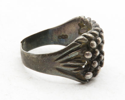 ENGLAND 925 Sterling Silver Vintage Spiked Design Band Ring Sz 11.5  RG12514