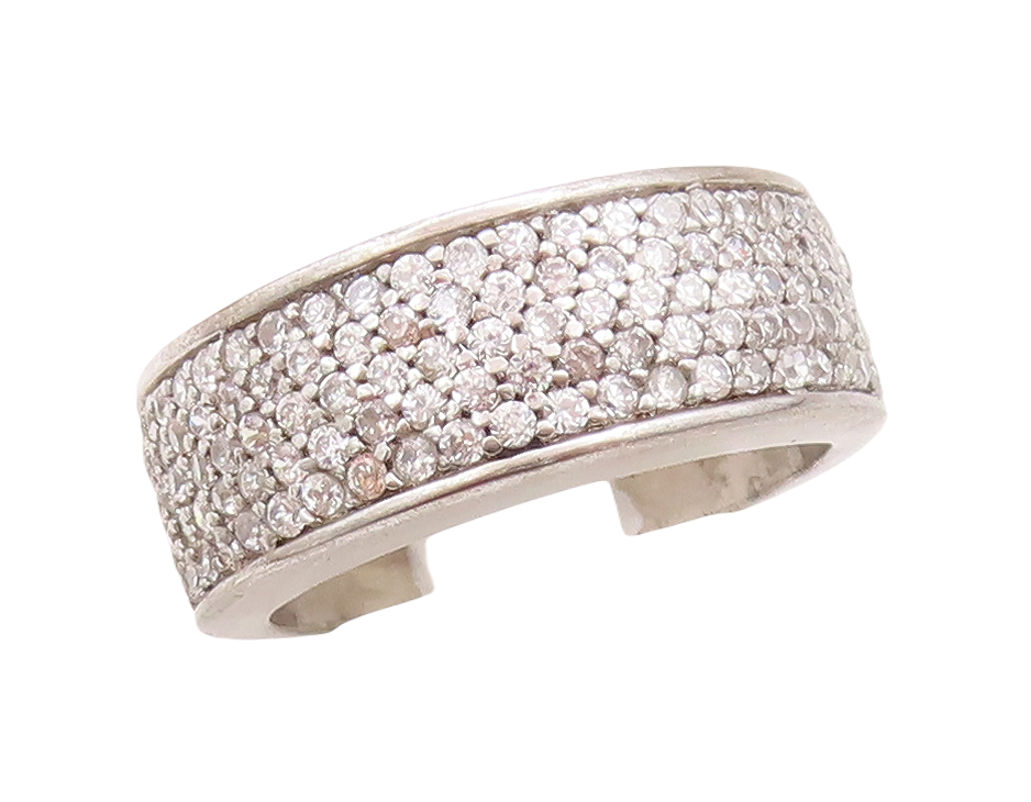 925 Sterling Silver Vintage Ring Minimalist CZ Inlay Band  Sz 7  RG29803