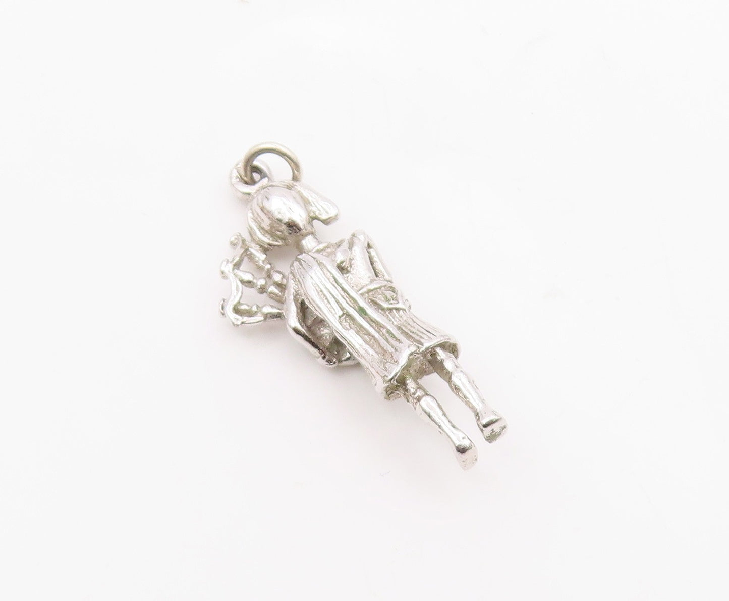 925 Silver  Vintage Bagpiper Playing Scottish Instrument Pendant  PT20069