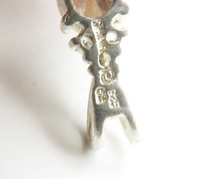 ROSS SIMON 925 Sterling Silver  Shiny Prong Set White Topaz Pendant  PT11755