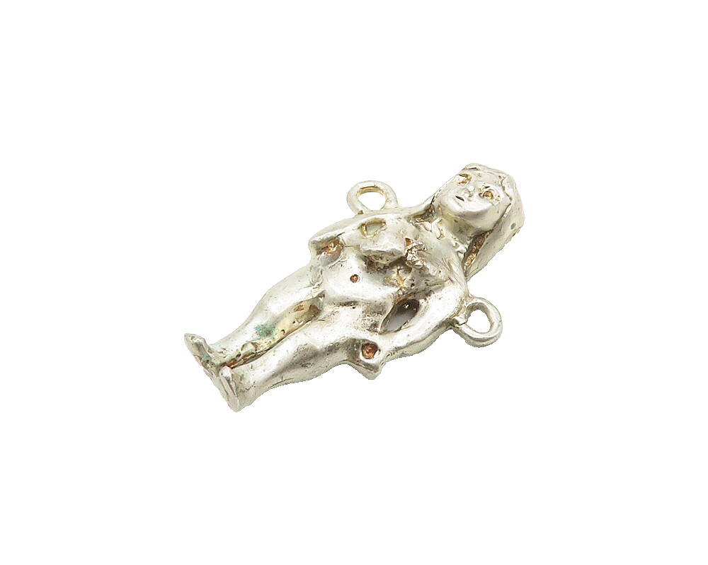925 Sterling Silver  Vintage Sculpted Eve Biblical Figure Pendant  PT15545