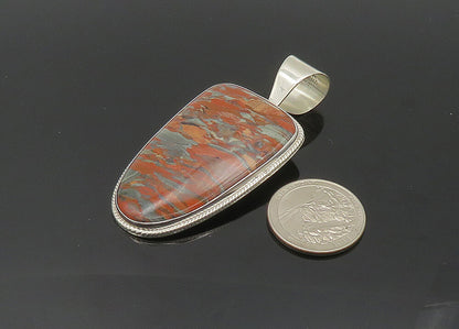 DTR JAY KING 925 Sterling Silver  Vintage Striped Jasper Pendant  PT16567