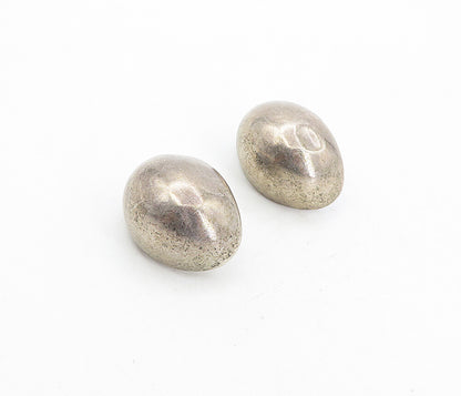 BAYANIHAN 925 Silver & 14K GOLD  Vintage Dark Tone Dome Drop Earrings  EG4262