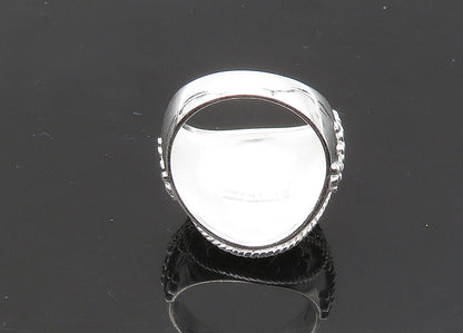 925 Sterling Silver  Vintage Shiny Twist Patterned Band Ring Sz 8  RG21562