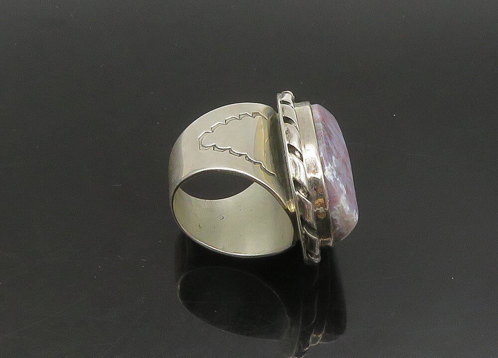DTR JAY KING 925 Silver  Vintage Agate Twist Shiny Cocktail Ring Sz 7  RG23596