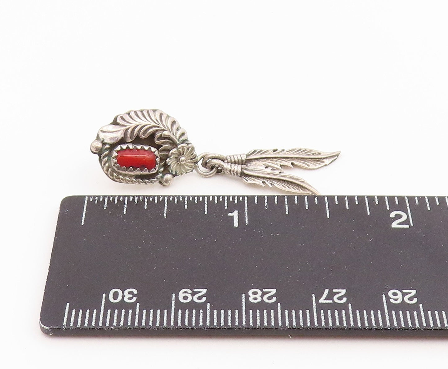 925 Sterling Silver Vintage Earrings NAVAJO Multi Gemstone Single Lot  EG14289
